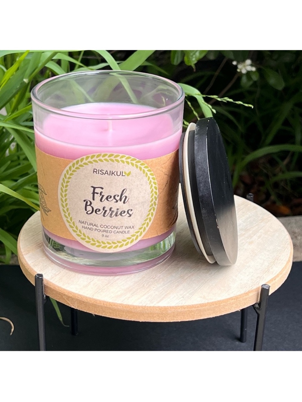 Fresh Berries Pink Purple Scented Candle New 9oz Coconut wax